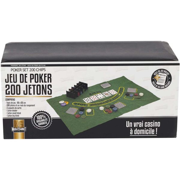 Set de jeu de poker 200 jetons - 18,90