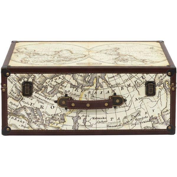 Set de 2 malles en bois Mappemonde - CMP-3388