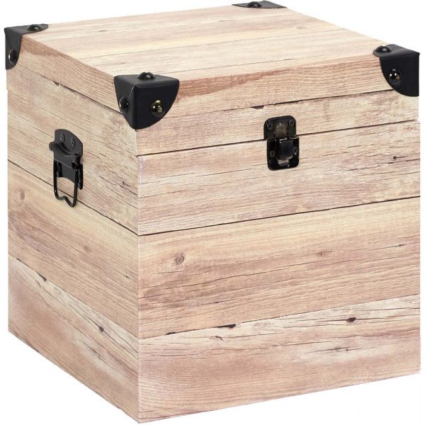 Set de 3 malles impression lames de bois - 69,90