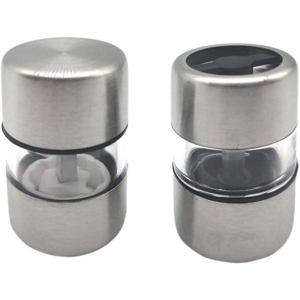 Set de 2 minis moulins sel et poivre en inox - 7