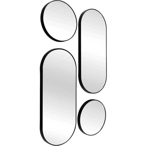 Set de 4 miroirs ronds et ovales Versa