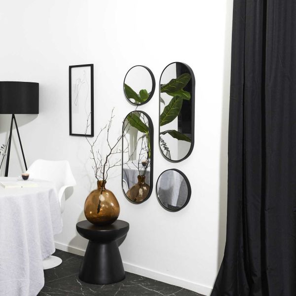 Set de 4 miroirs ronds et ovales Versa - THE HOME DECO FACTORY