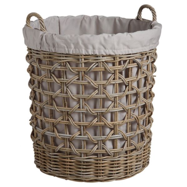 Panier à linge en poelet gris (Lot de 2) - AUB-1764