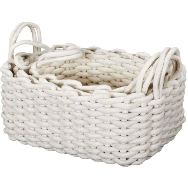 Set de 3 paniers de rangement Tricot