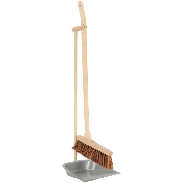 Set pelle et balai en bois dde hêtre et acier