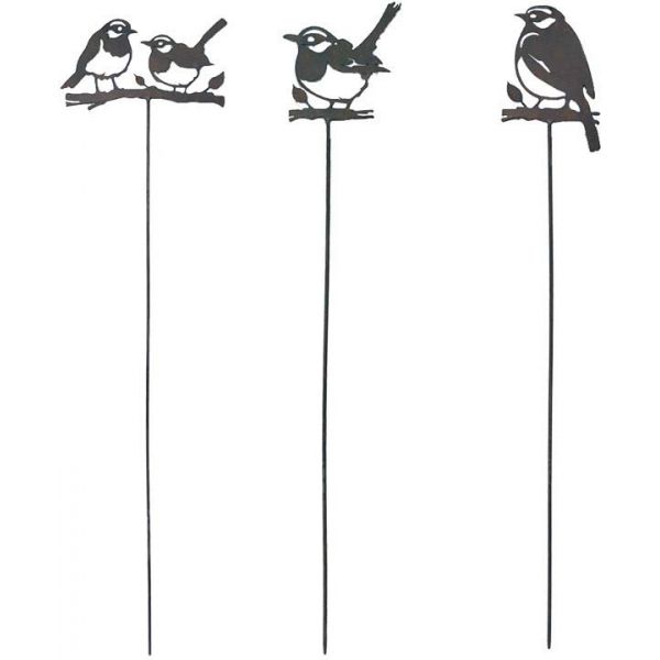 Set de 3 piques pour jardinière oiseaux 14x99 cm - LA GRANDE PRAIRIE