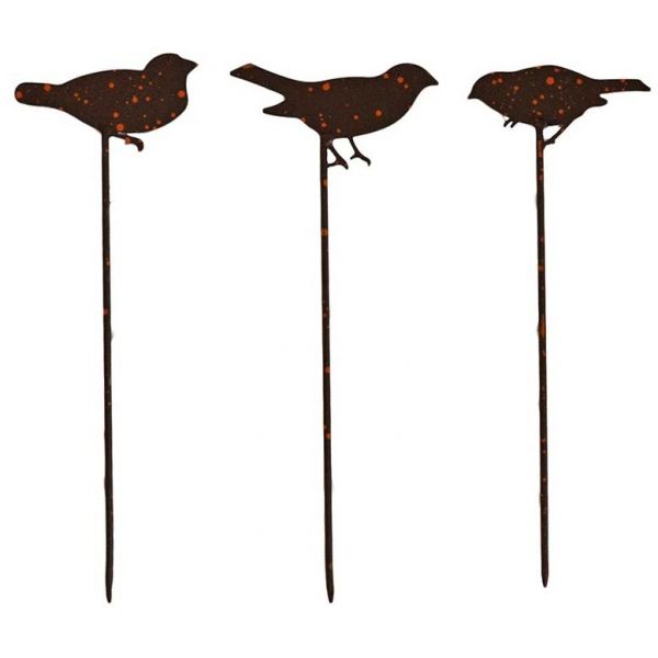 Set piques pour jardinières Oiseaux