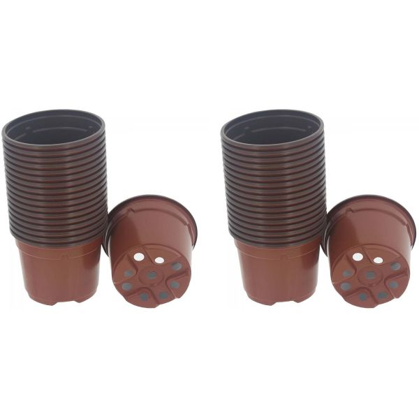 Set de 18 pots de plantation ronds 9 cm