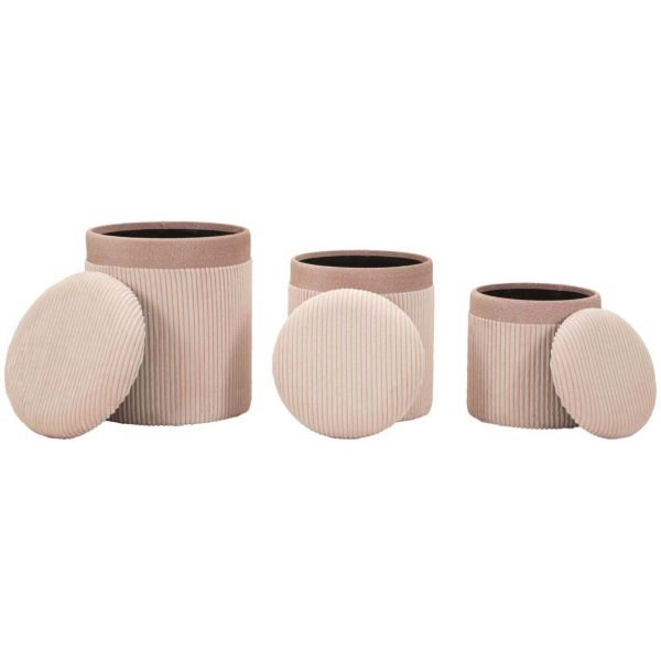 Set de 3 poufs coffre en MDF Curtain - 5