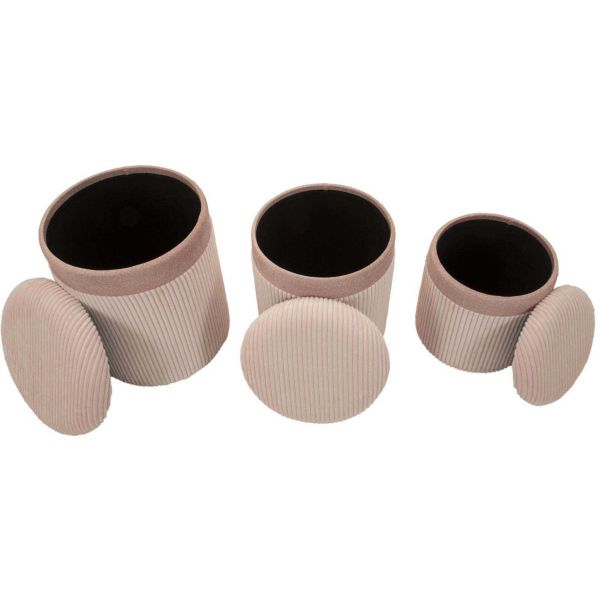 Set de 3 poufs coffre en MDF Curtain - 6