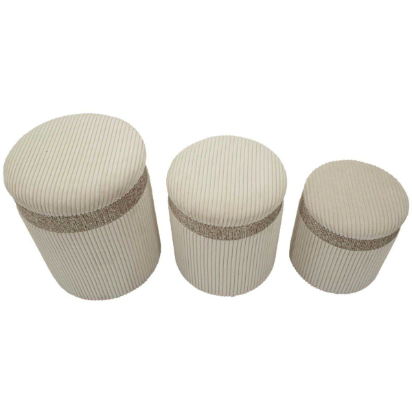 Set de 3 poufs coffre en MDF Curtain - 6