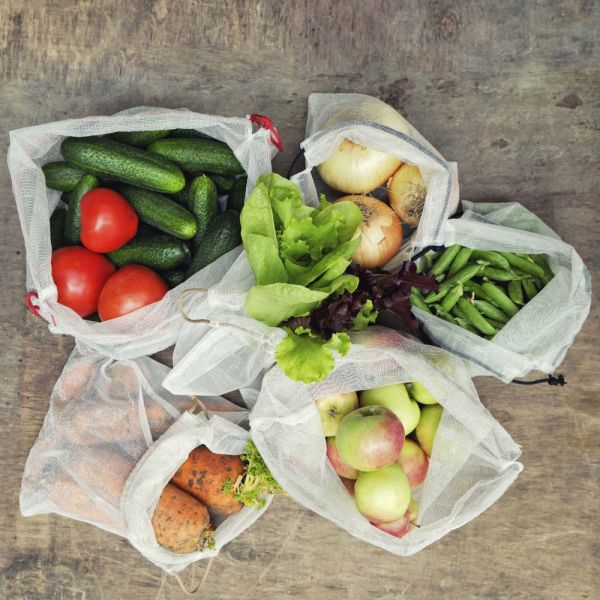 Set de 6 sacs à fruits et légumes réutilisables Green attitude - COOK CONCEPT