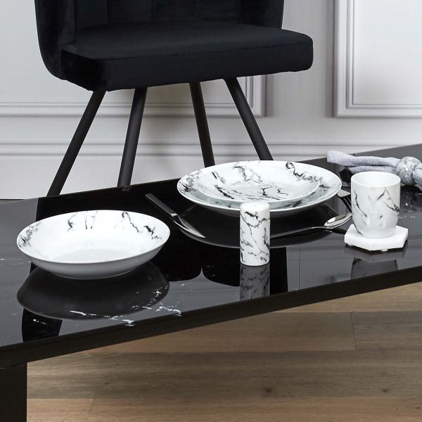 Set salière et poivrière en porcelaine effet marbre - THE HOME DECO FACTORY