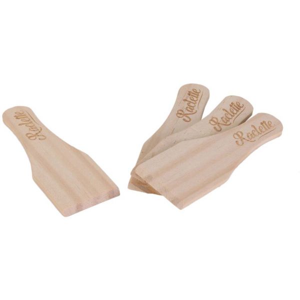 Set de 4 spatules à raclettes en bois