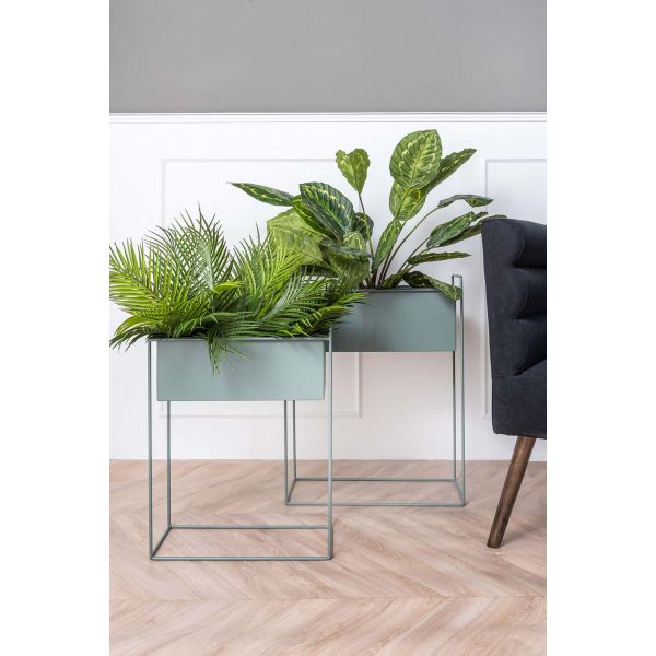 Set de 2 supports à plantes rectangulaires en métal Essence - 169
