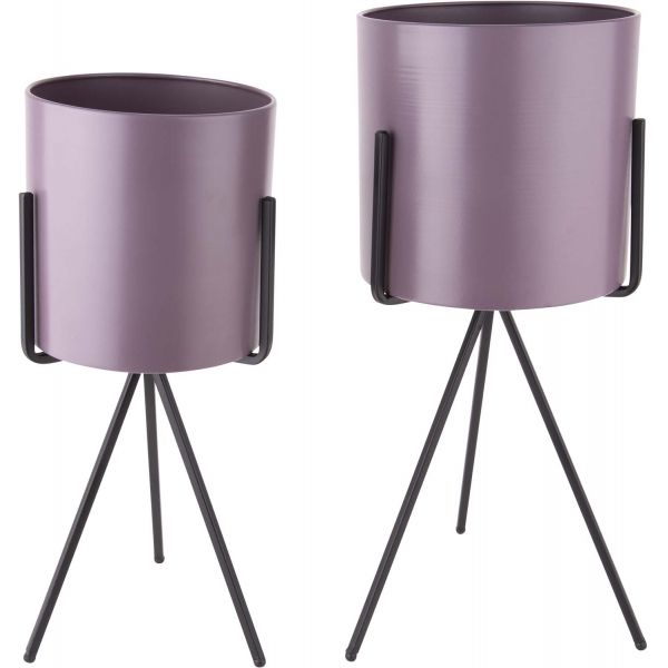 Set de 2 supports à plantes ronds Pedestal XL