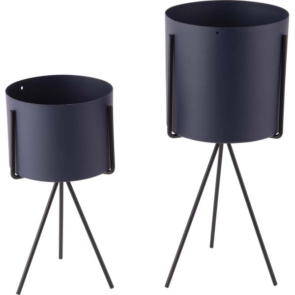 Set de 2 supports à plantes ronds Pedestal