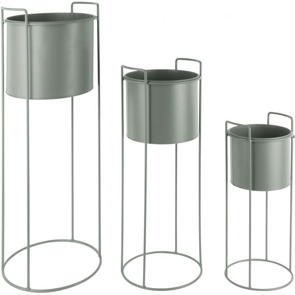 Set de 3 supports à plantes ronds en métal Essence