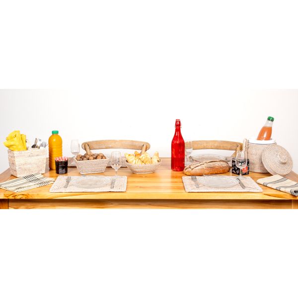 Set de table rectangulaire en rotin - 5
