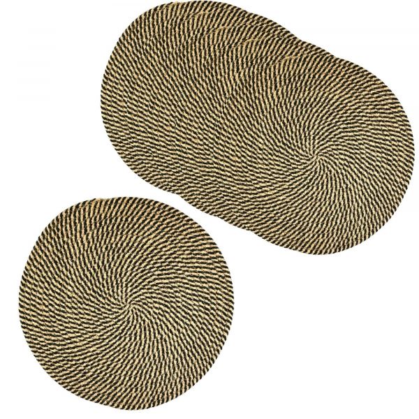 Set de table rond en jute naturelle (Lot de 6)