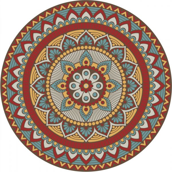 Set de table rond mandala 38 cm (Lot de 6) - MATTEO