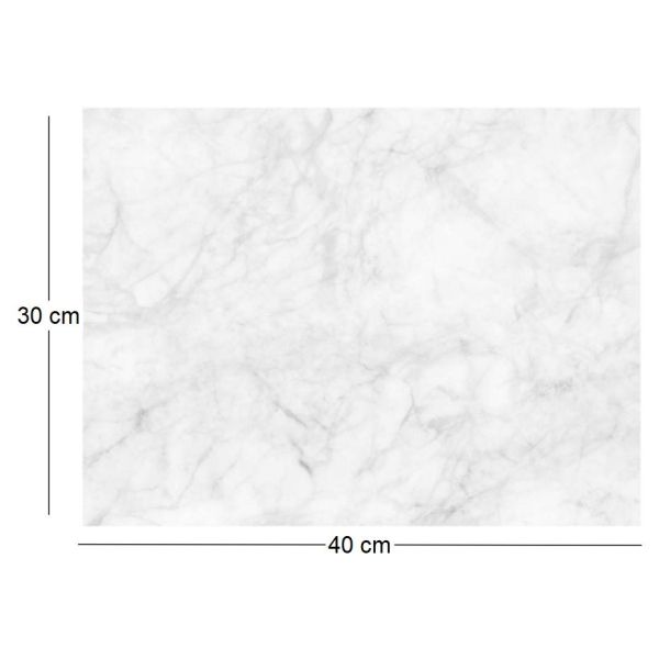 Set de table en vinyle Marbre blanc - 5