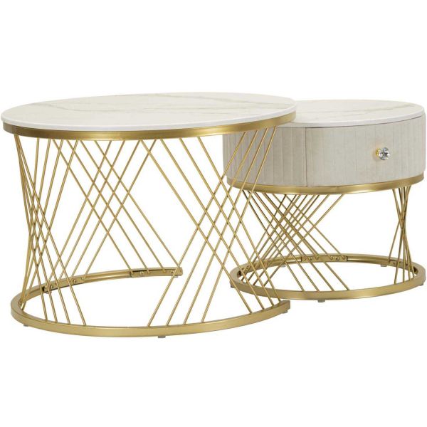 Set de 2 tables d'appoint gigognes en mdf Votix