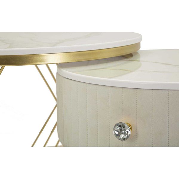 Set de 2 tables d'appoint gigognes en mdf Votix - 6