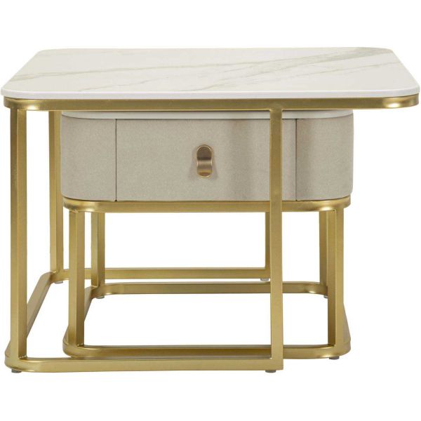 Set de 2 tables d'appoint gigognes en mdf et métal Beautry - 5