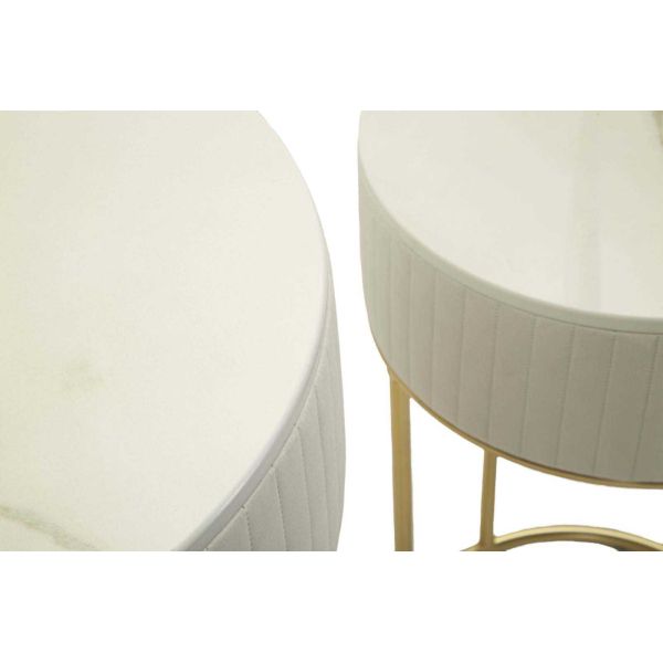 Set de 2 tables d'appoints en mdf et métal Wedding - 8