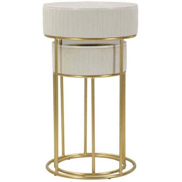 Set de 2 tables d'appoints en mdf et métal Wedding - 5