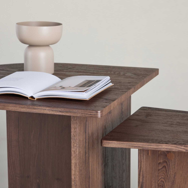 Set 2 tables basses en MDF Sala 60 x 45 cm et 40 x 35 cm - 7