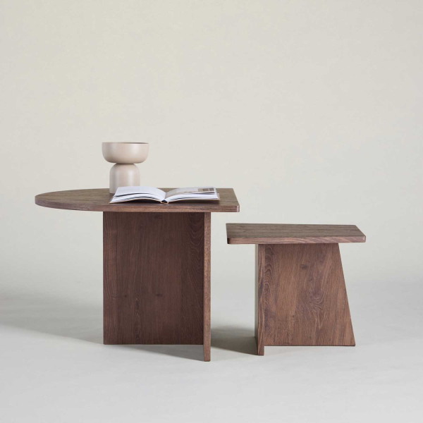 Set 2 tables basses en MDF Sala 60 x 45 cm et 40 x 35 cm - 8
