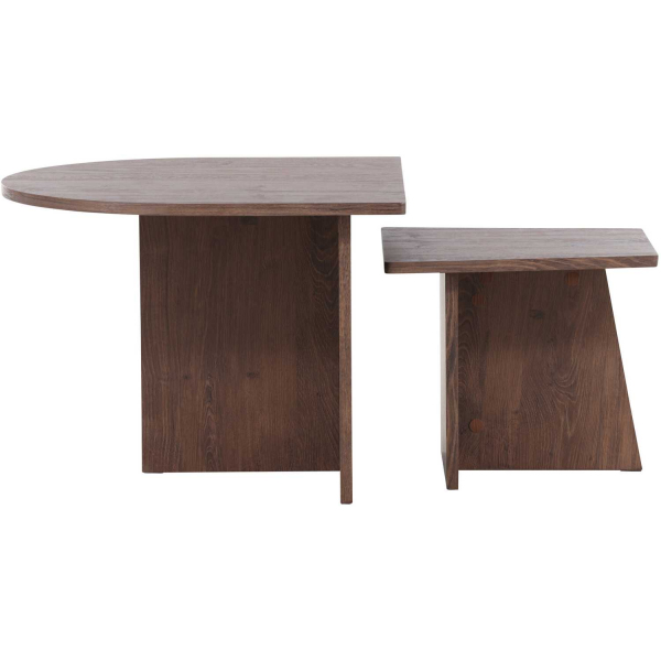 Set 2 tables basses en MDF Sala 60 x 45 cm et 40 x 35 cm - VEN-1145