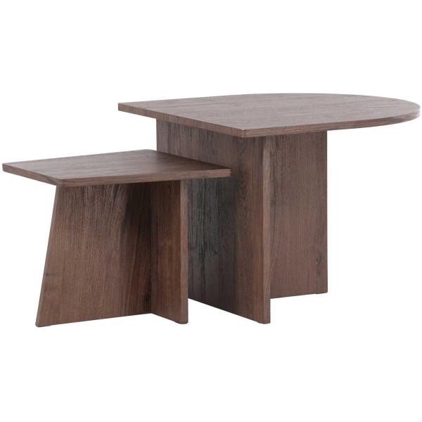 Set 2 tables basses en MDF Sala 60 x 45 cm et 40 x 35 cm - 109