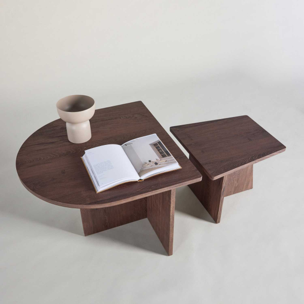 Set 2 tables basses en MDF Sala 60 x 45 cm et 40 x 35 cm - VENTURE HOME