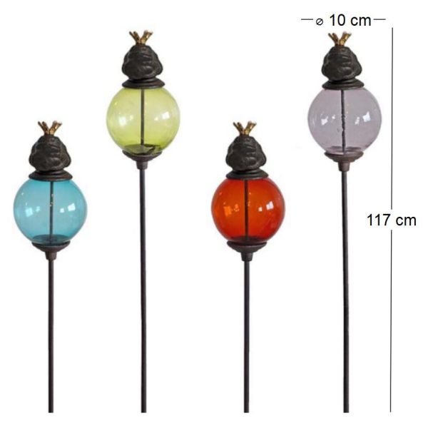 Set de 4 tuteurs boules colorées Animaux - LA GRANDE PRAIRIE