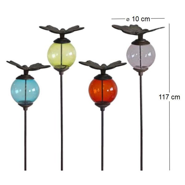 Set de 4 tuteurs boules colorées Animaux - LA GRANDE PRAIRIE