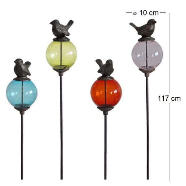 Set de 4 tuteurs boules colorées Animaux - 53,53