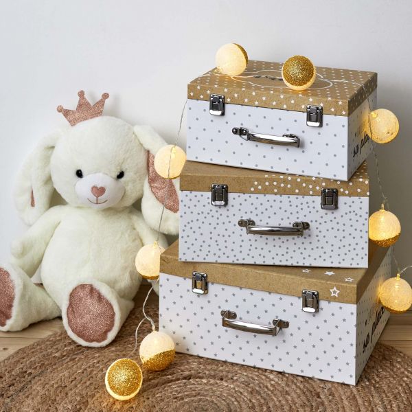 Set de 3 valisettes de rangement enfant étoiles - THE HOME DECO KIDS