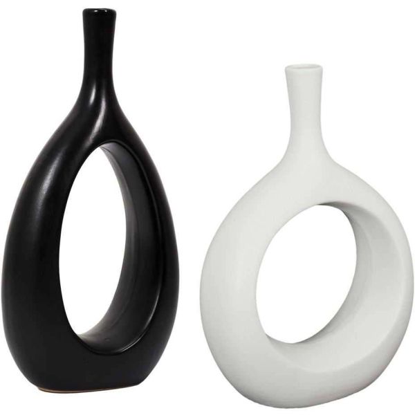 Set de 2 vases en céramique Curve