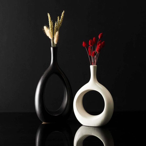Set de 2 vases en céramique Curve - THE HOME DECO FACTORY