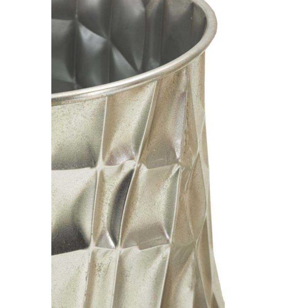 Set de 3 vases en métal argenté - 6