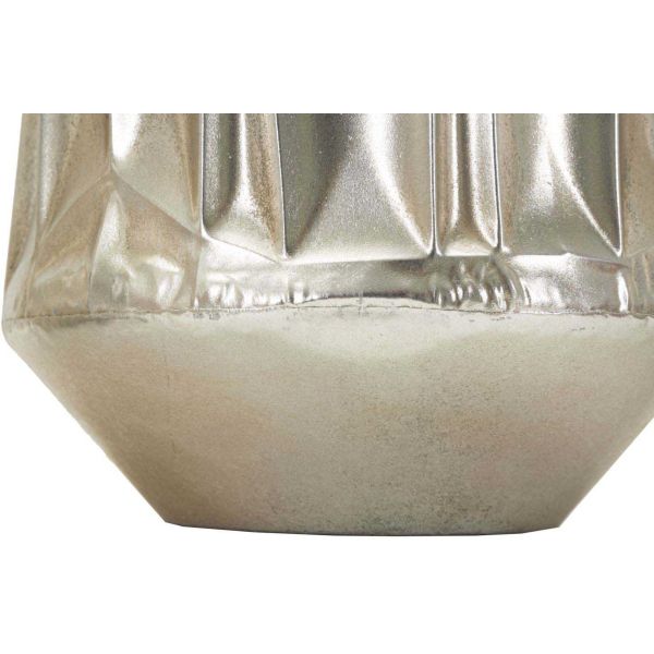 Set de 3 vases en métal argenté - 7