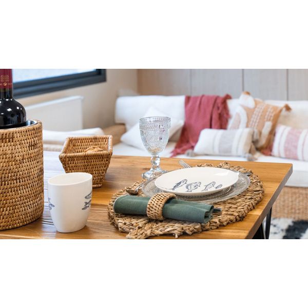 Sets de table en jonc de mer- Feuilles (Lot de4) - 6