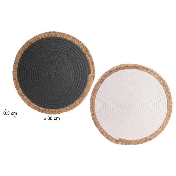 Sets de table jonc de mer 38 cm (Lot de 2) - 7