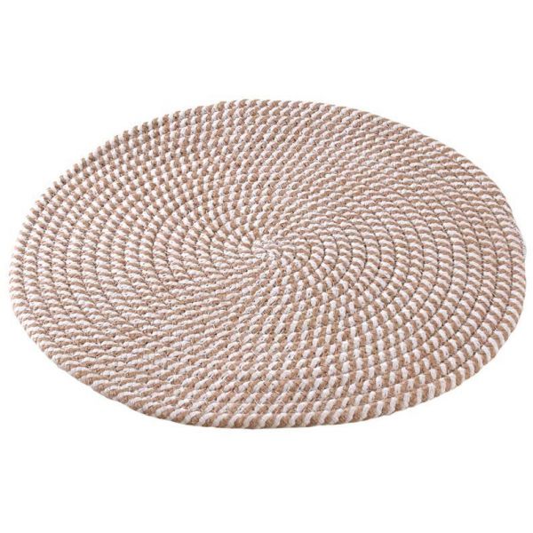 Set de table rond en jute (Lot de 6) - AUB-3675