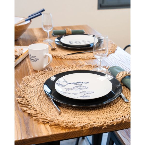 Sets de table en raphia (lot de 6) - AUB-5768