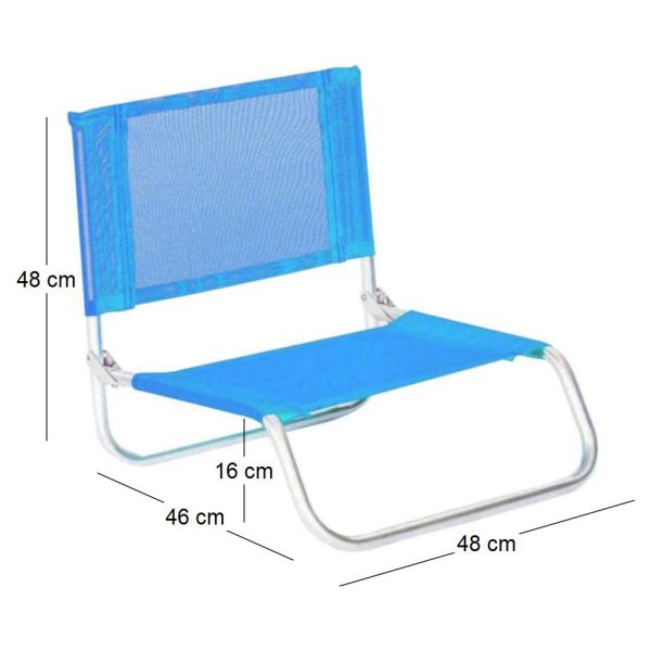 Siege plage en aluminium Basic - 5