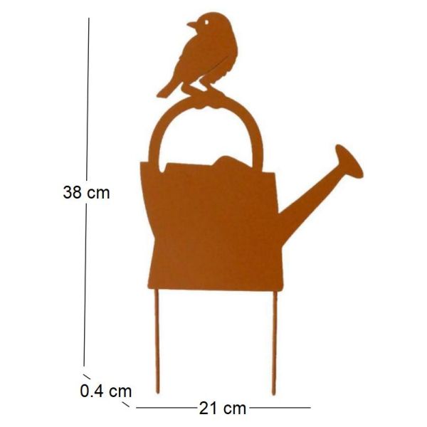 Silhouette arrosoir sur pique  21 x 38 cm - LA GRANDE PRAIRIE